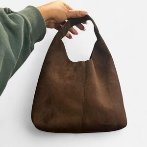 GAP mini faux-suede hobo tote